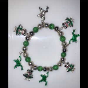 Frog charm bracelet